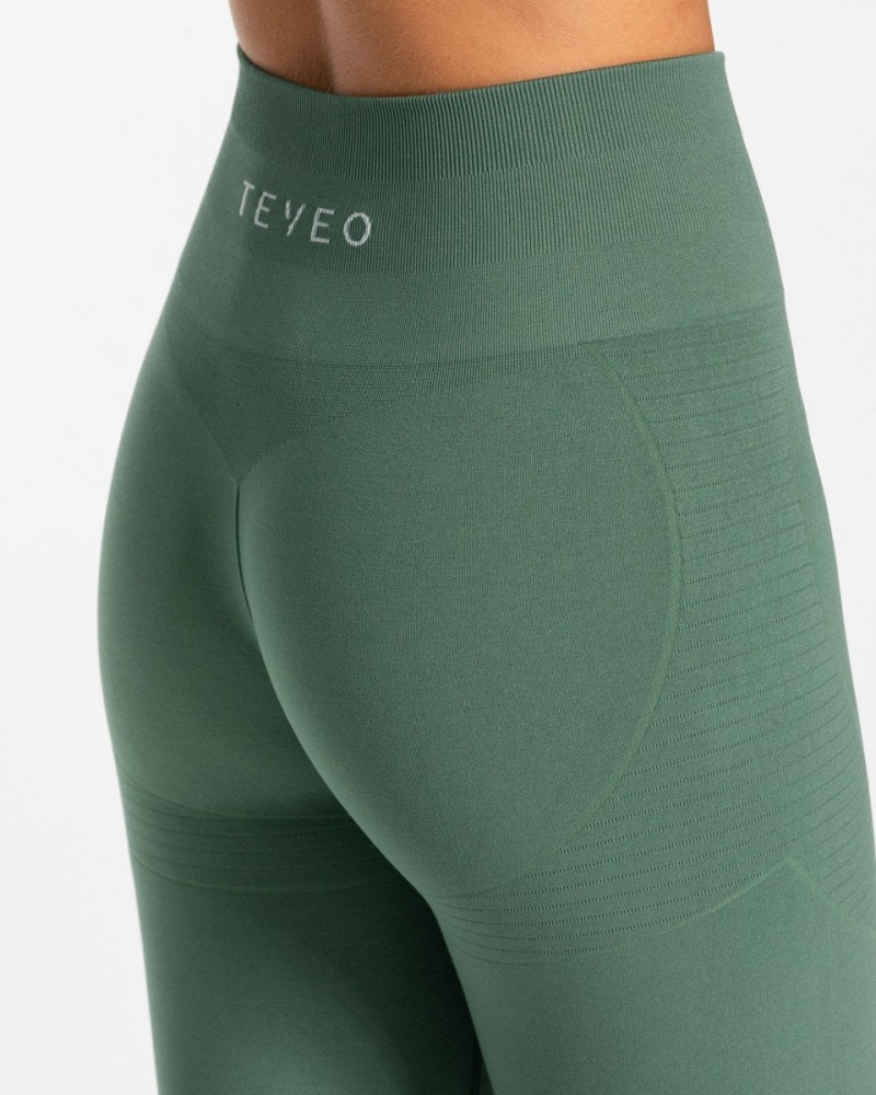 Leggings Teveo True Femme Vert Foncé | 1546-QZIXO