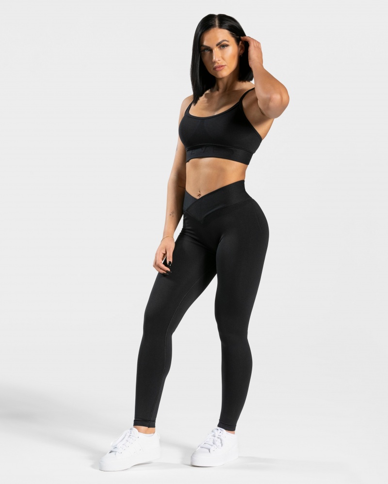 Leggings Teveo V-Shape Femme Noir | 4831-OJRYW