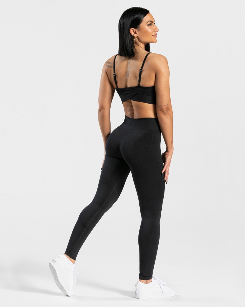 Leggings Teveo V-Shape Femme Noir | 4831-OJRYW