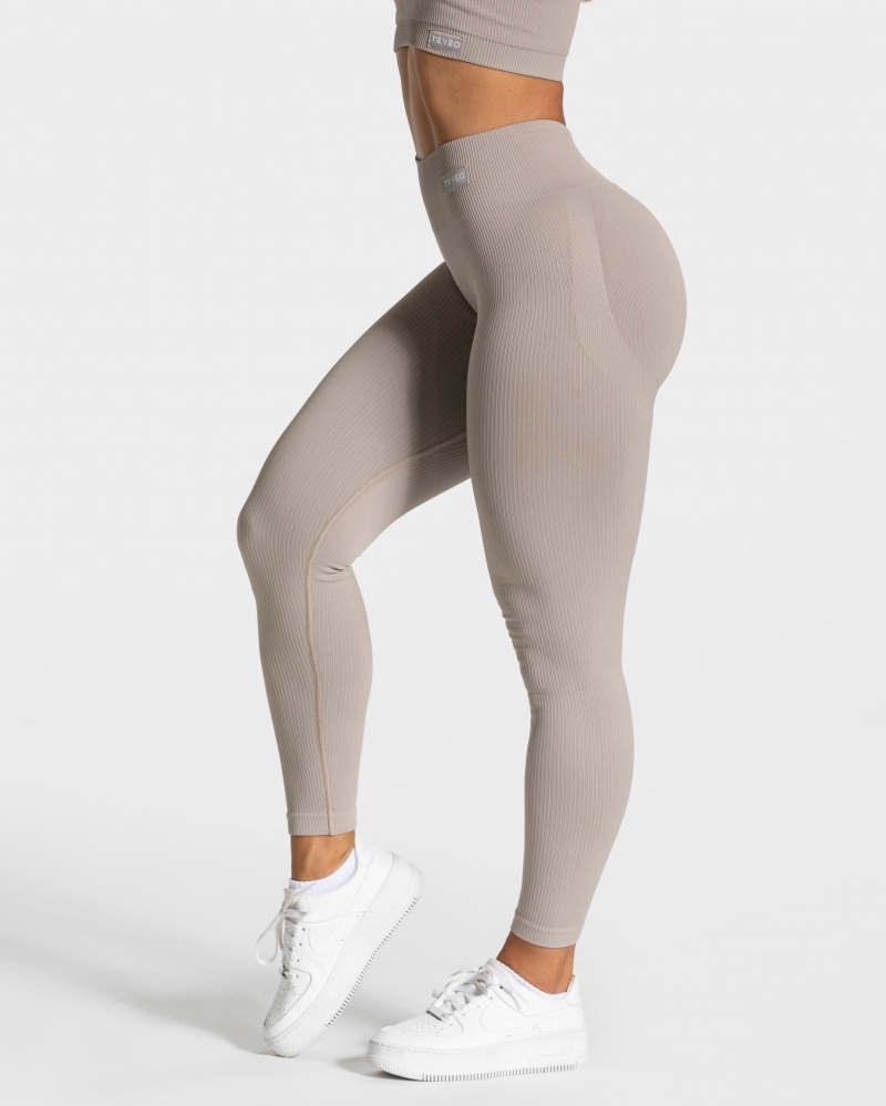 Leggings Teveo Élégant Scrunch Femme Grise | 5240-TPYRI