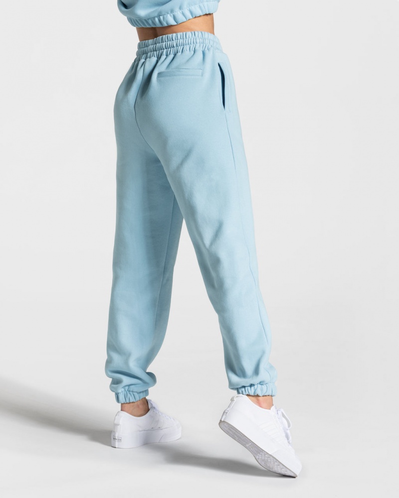 Pantalon Jogging Teveo College Oversized Femme Bleu | 3924-LXKSW