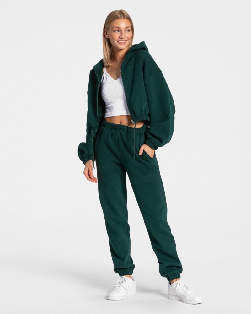 Pantalon Jogging Teveo Iconic Oversized Femme Vert Foncé | 0581-SCAMP