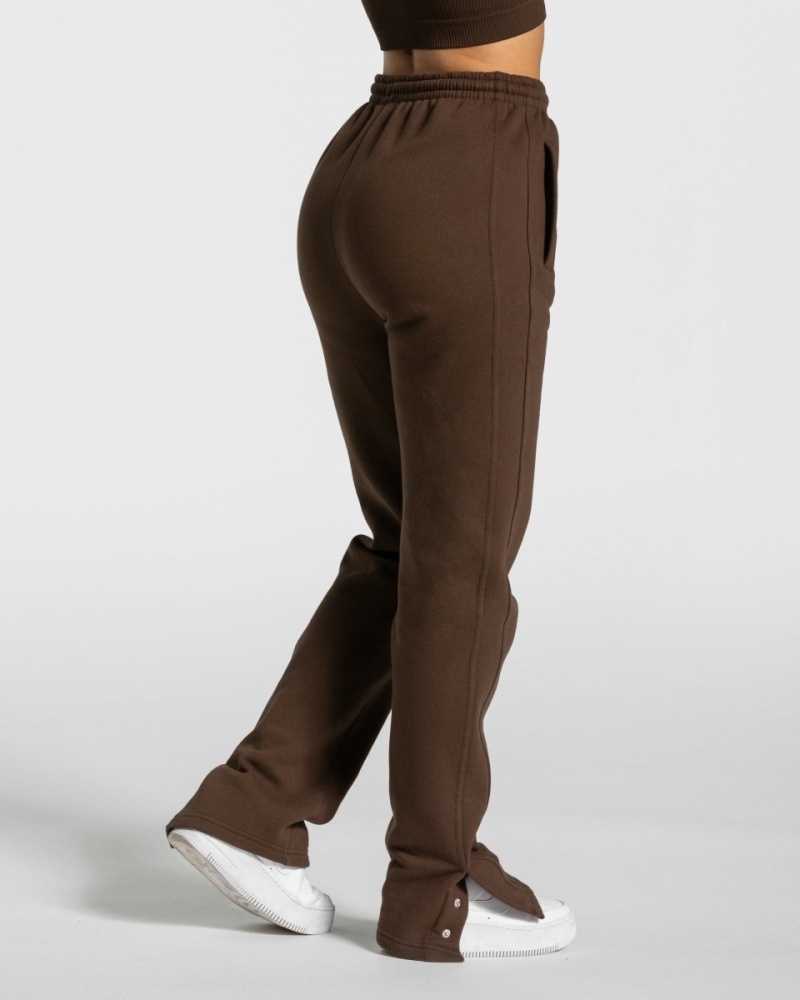 Pantalon Jogging Teveo Sassy Slit Femme Marron | 1928-DXCFM