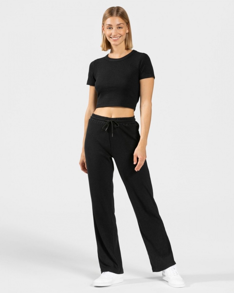 Pantalon Teveo Lounge Femme Noir | 5129-KAXMW