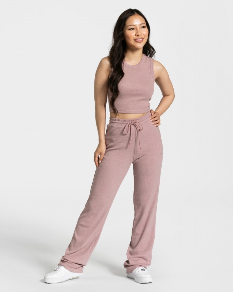 Pantalon Teveo Lounge Femme Rose | 1047-YEOPS