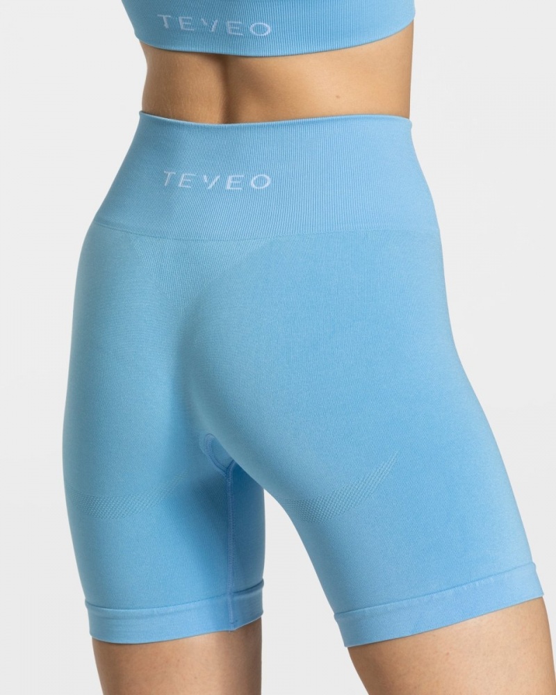 Short Teveo Classy Femme Bleu | 6025-BUIXT