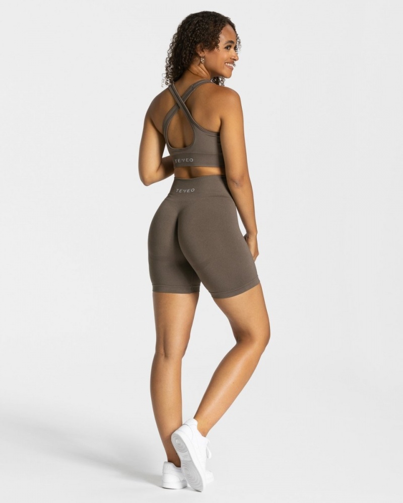 Short Teveo Classy Femme Grise Marron | 3169-XQVHM