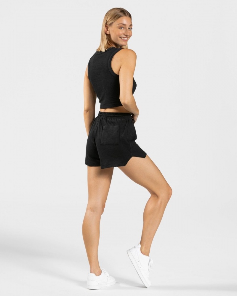 Short Teveo Lounge Femme Noir | 9642-MCGOZ