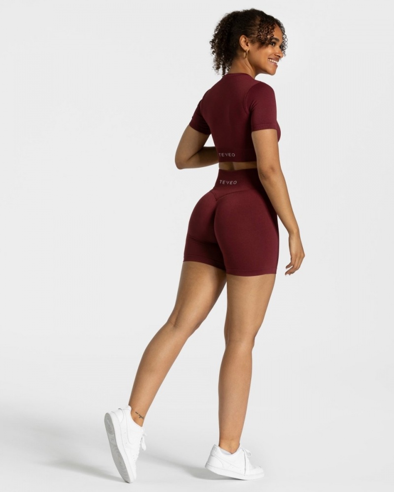 Short Teveo Sensation Mini Femme Bordeaux Rouge | 3015-VWRYD