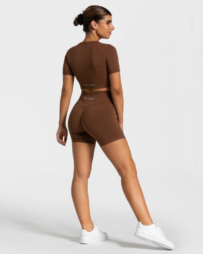 Short Teveo Sensation Mini Femme Marron | 4708-FYWHB