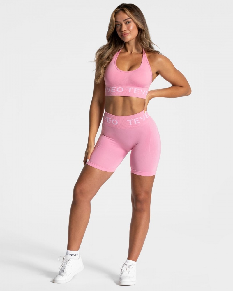 Short Teveo Signature Scrunch Femme Rose | 6347-EFDUC