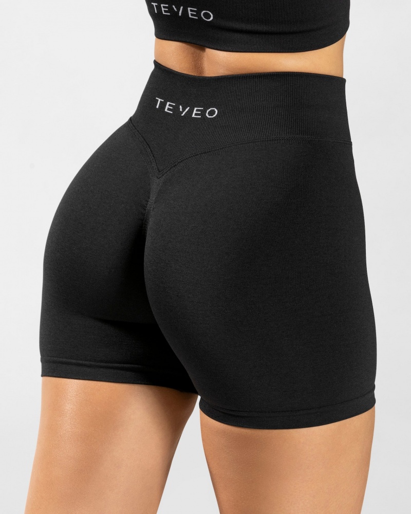 Short Teveo Statement Scrunch Femme Noir | 5436-ECITD