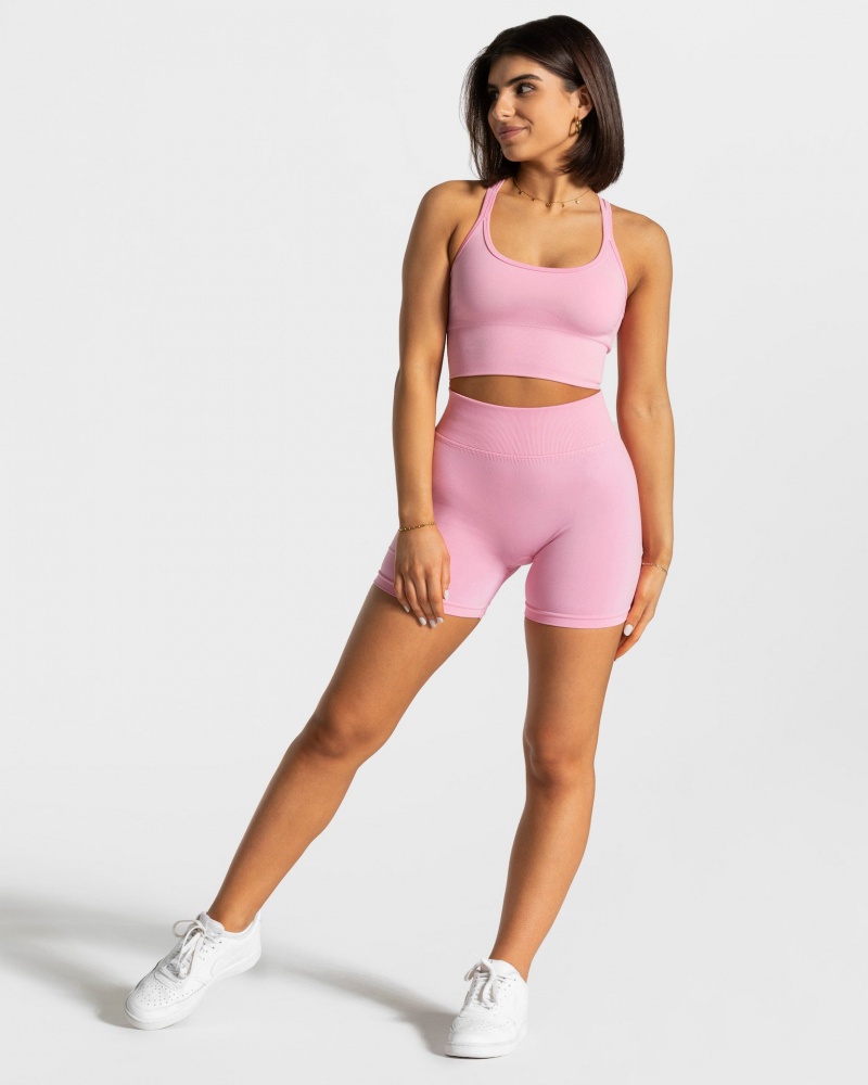 Short Teveo Statement Scrunch Femme Rose | 7451-LIOKM