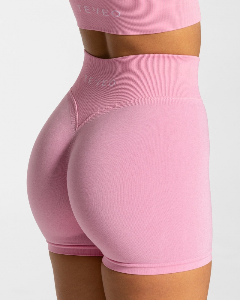 Short Teveo Statement Scrunch Femme Rose | 7451-LIOKM