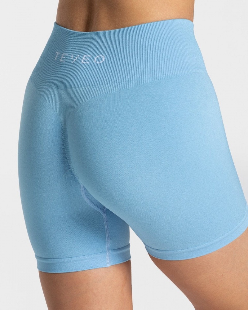 Short Teveo Timeless Scrunch Femme Bleu | 7859-FLNZY