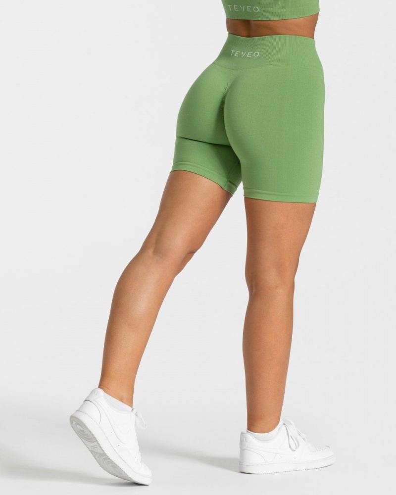 Short Teveo Timeless Scrunch Femme Vert Olive | 7860-FRIXP