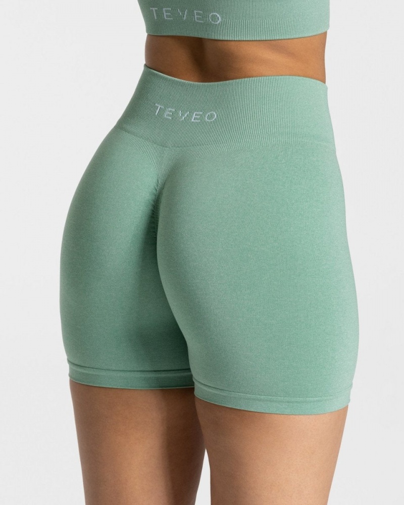 Short Teveo Timeless Scrunch Femme Vert Olive | 6139-ZADSC