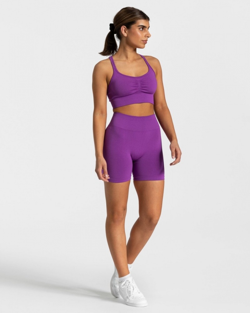 Short Teveo Timeless Scrunch Femme Violette | 2893-PBUKY