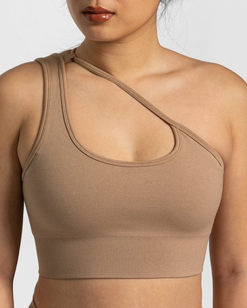 Soutien Gorge Teveo Sassy One Shoulder Femme Beige | 0458-SGXVJ