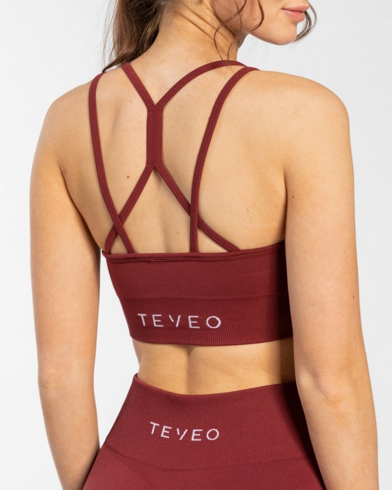 Soutien Gorge Teveo Timeless Scrunch Femme Rouge | 2453-DMGOX