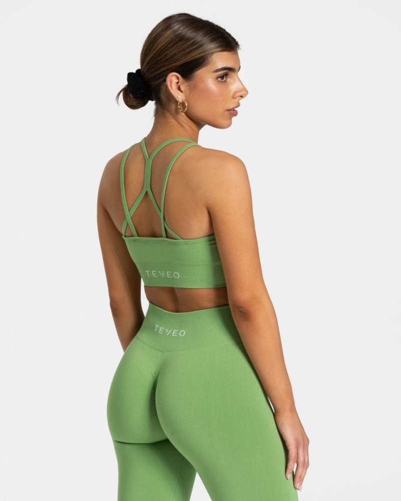 Soutien Gorge Teveo Timeless Scrunch Femme Vert Olive | 9501-GCONB