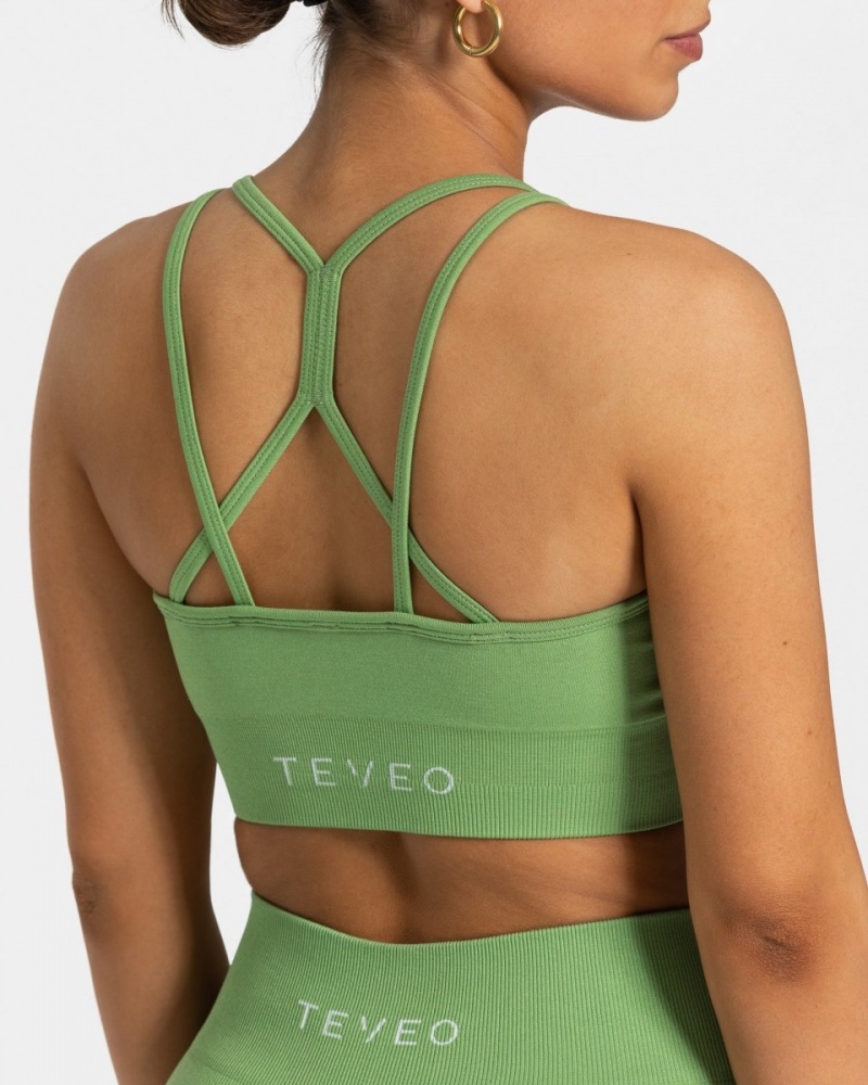 Soutien Gorge Teveo Timeless Scrunch Femme Vert Olive | 9501-GCONB