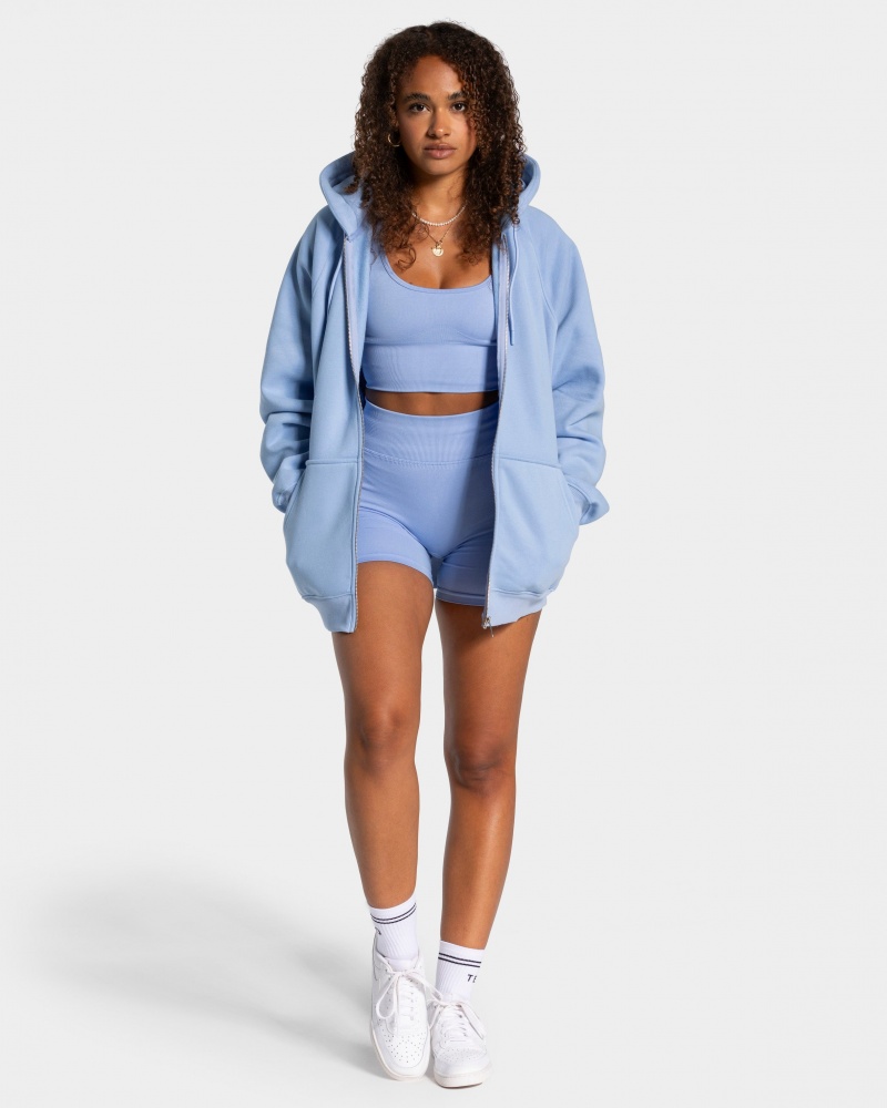 Vestes Teveo Statement Oversized Femme Bleu | 8124-MYIUR