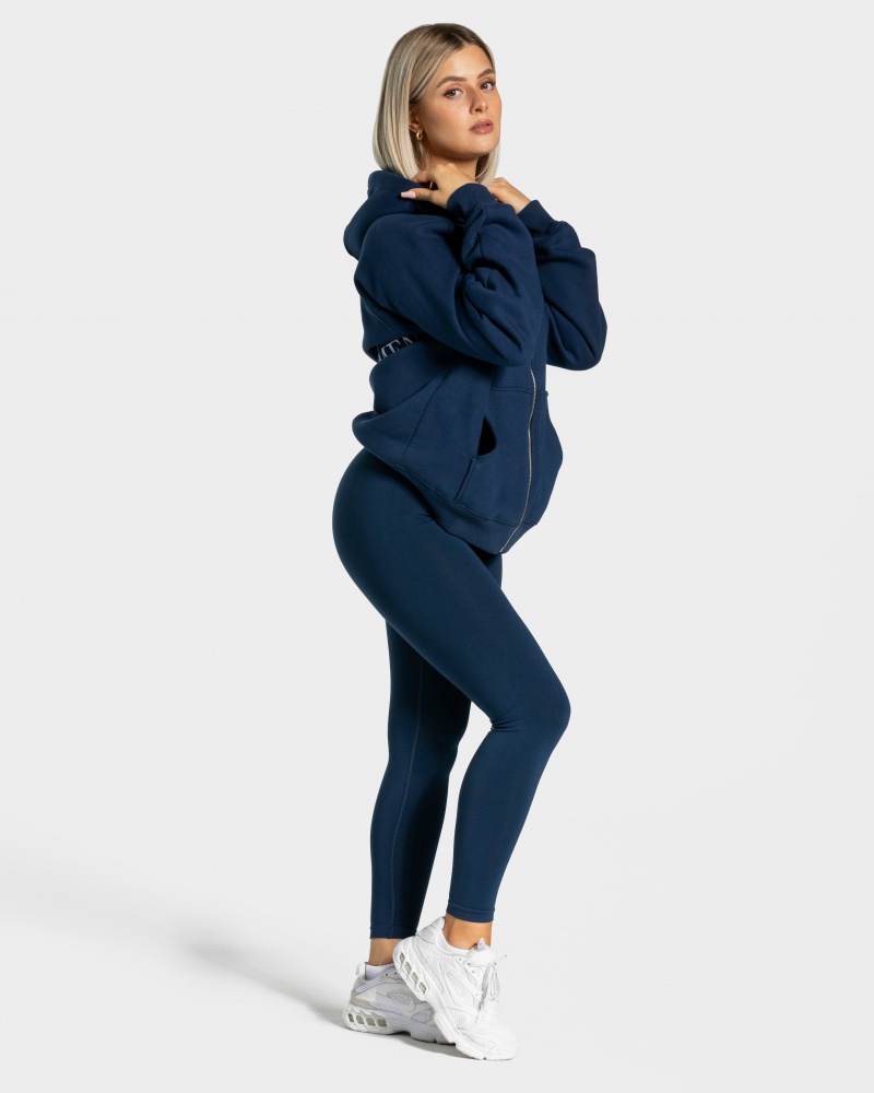 Vestes Teveo Statement Oversized Femme Bleu Foncé | 2839-UZBRS