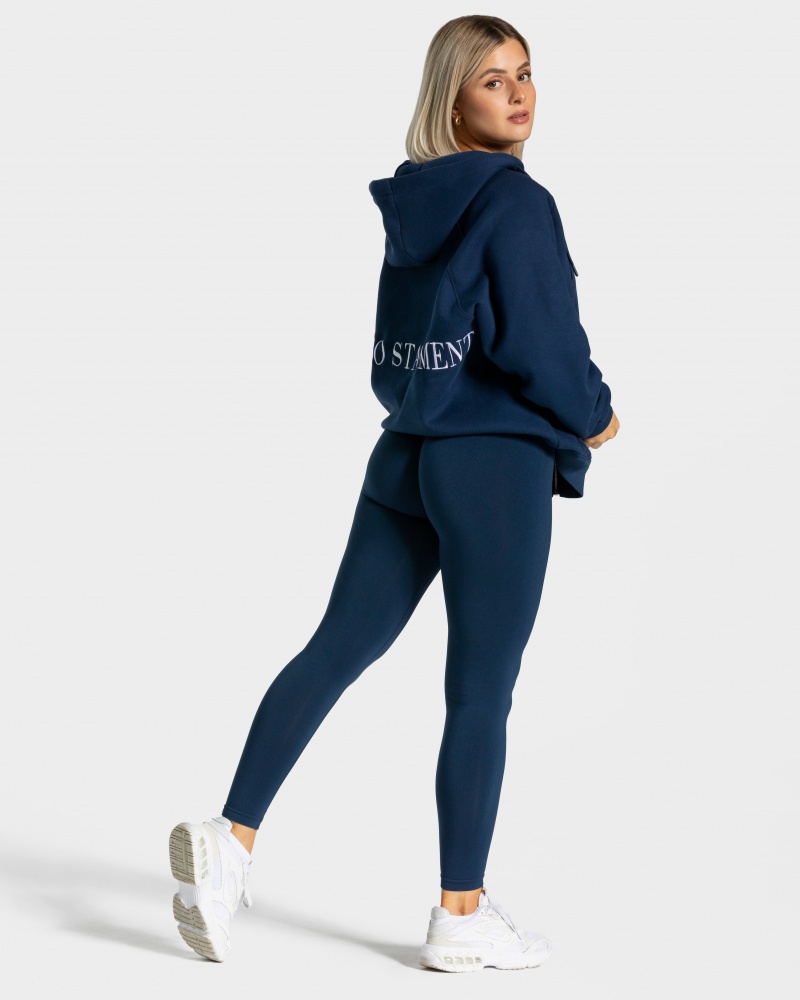 Vestes Teveo Statement Oversized Femme Bleu Foncé | 2839-UZBRS