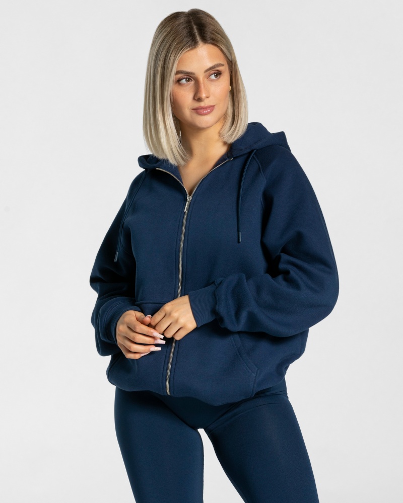 Vestes Teveo Statement Oversized Femme Bleu Foncé | 2839-UZBRS