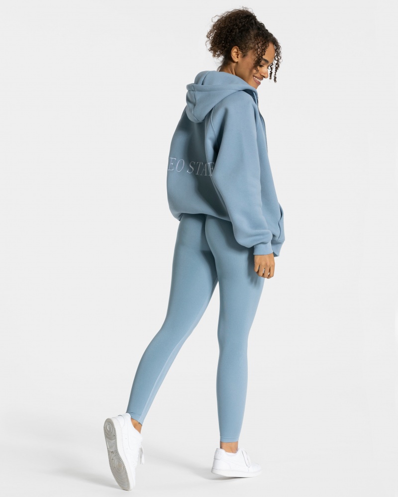 Vestes Teveo Statement Oversized Femme Grise Bleu | 1730-BTWJN