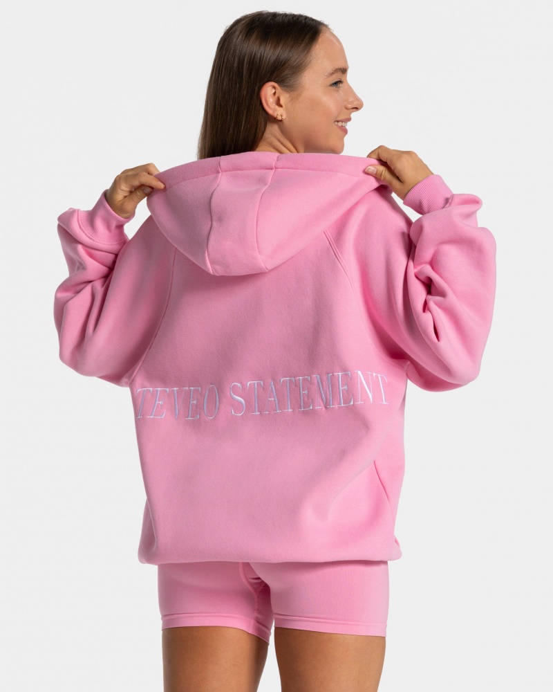 Vestes Teveo Statement Oversized Femme Rose | 8417-ZYQGV