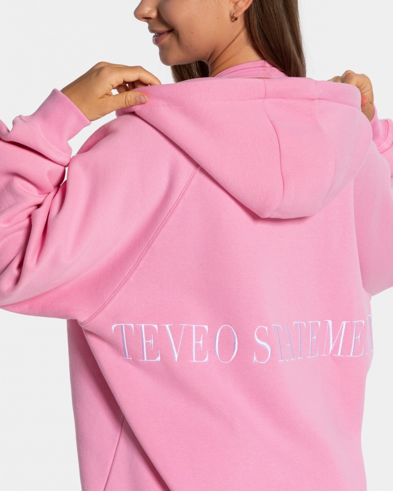 Vestes Teveo Statement Oversized Femme Rose | 8417-ZYQGV